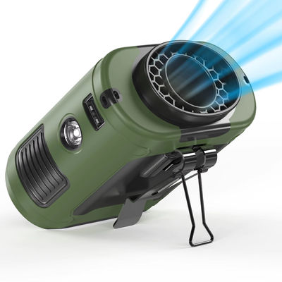 Socool Fan 10000mAh ミニ リチャージ可能な腰扇 ポータブル 緊急用 電源クリップ USB 扇風機 室内・室外用 SOS LED ライト